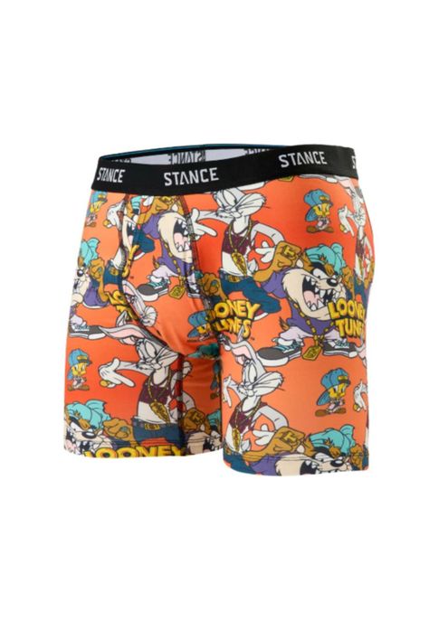 Boxer Men Stance Loonew Tunes Brief Orange Black-0