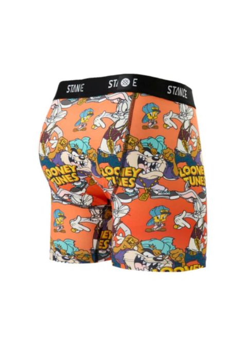 Boxer Men Stance Loonew Tunes Brief Orange Black-1