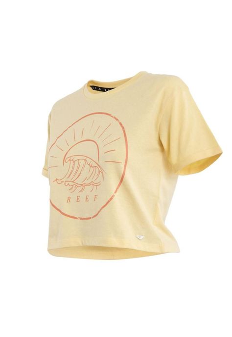 Polera Kids Crop Top Yellow Wave-1