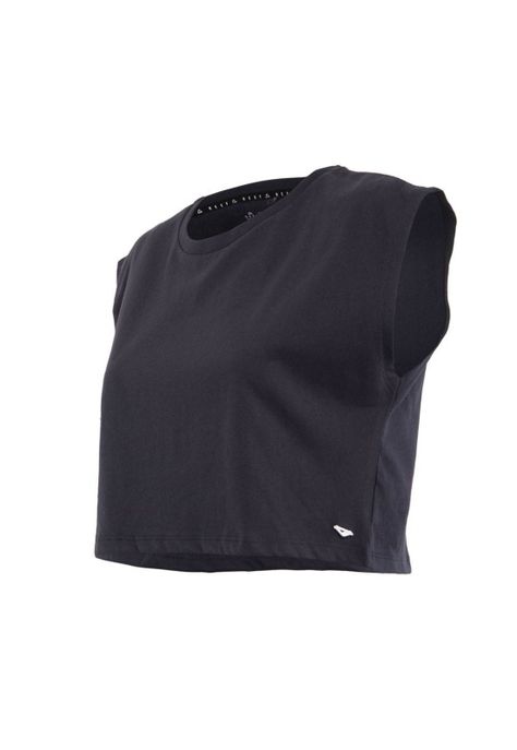 Polera Kids Crop Top Dark Grey Palm California-1