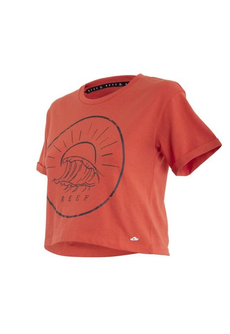 Polera Kids Crop Top Red Wave-1
