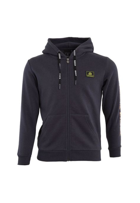 Poleron Full Zipper Kids Dark Grey Estampado-0