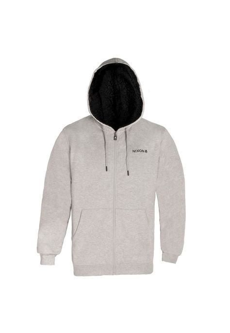 Poleron Men Full Zipper Grey Chiporro Black-0