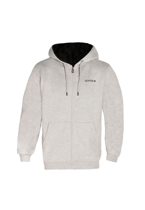 Poleron Men Full Zipper Grey Chiporro Black-3