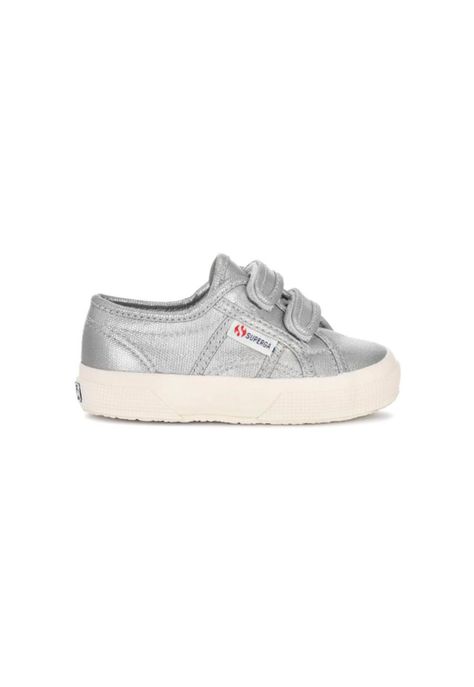 Zapatilla Kids 2750 Strap Metallic Canvas Grey Silver-0