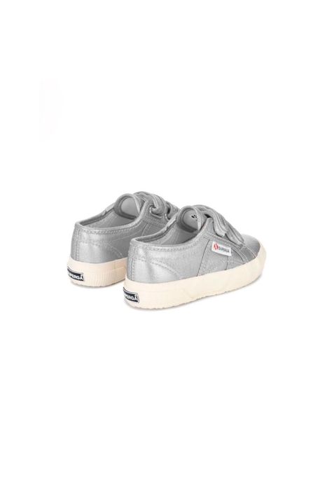 Zapatilla Kids 2750 Strap Metallic Canvas Grey Silver-2