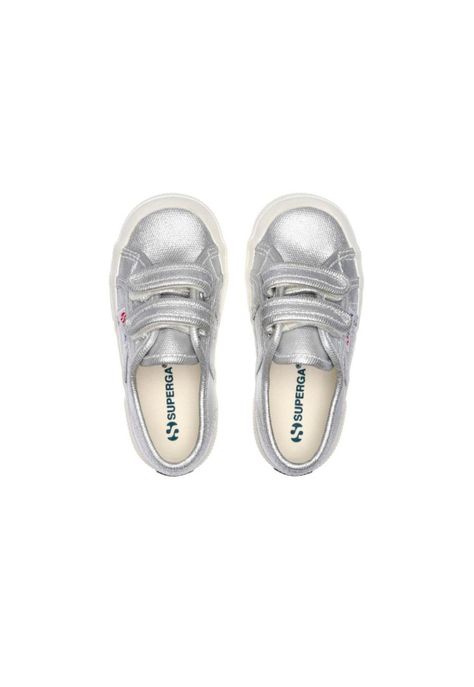 Zapatilla Kids 2750 Strap Metallic Canvas Grey Silver-3