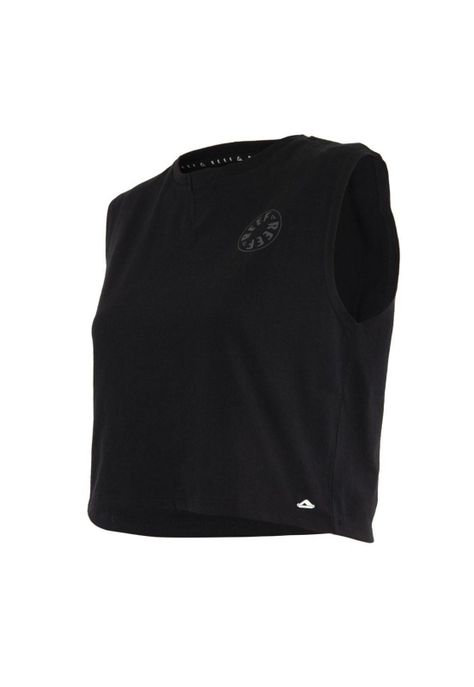 Polera Kids Crop Top Black-1