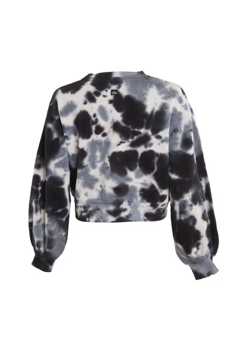 Poleron Girls Crop Black Grey White-2