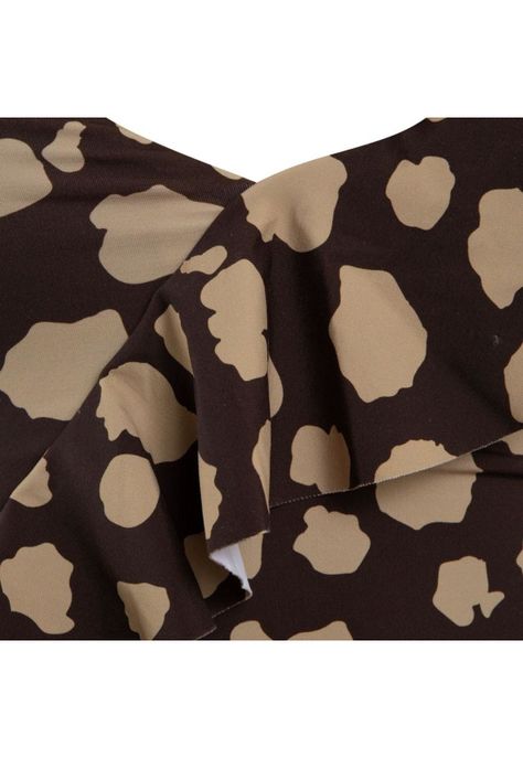 Traje de Baño Strap Ajustable Brown print-3