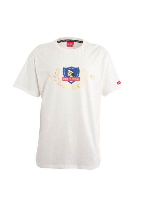 Polera Colo Colo Urbano Escudo Front White-0
