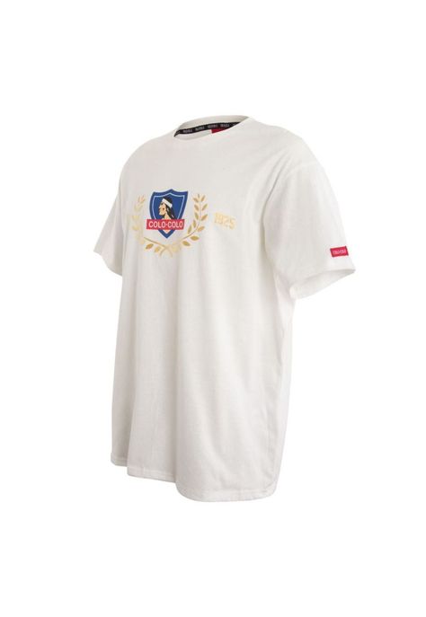 Polera Colo Colo Urbano Escudo Front White-1