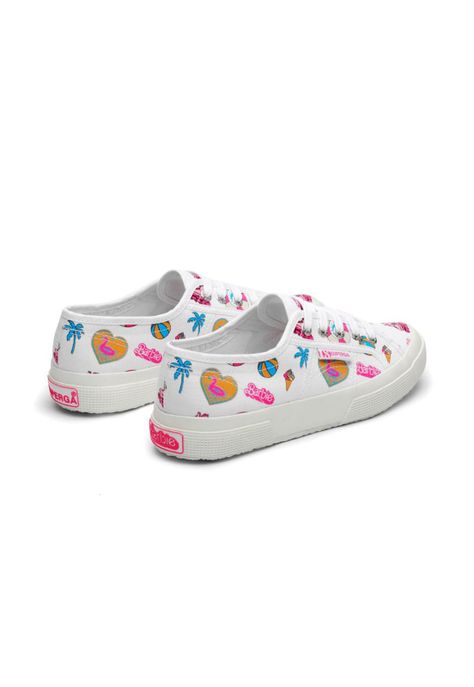 Barbie x Superga 2750 Zapatilla White Summer Print-2