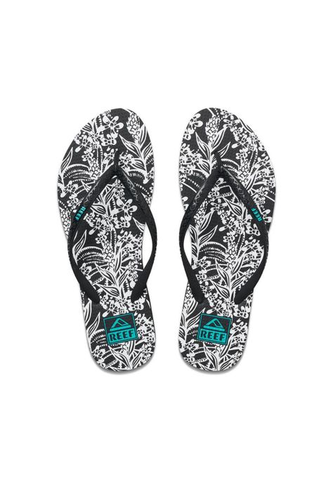 Sandalia Women Seaside Prints Black White-2