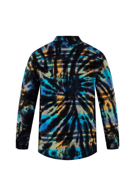 Camisa Portland Tiedye Aqua Black-1