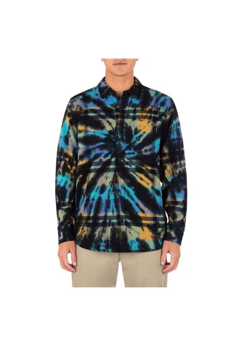 Camisa Portland Tiedye Aqua Black-2