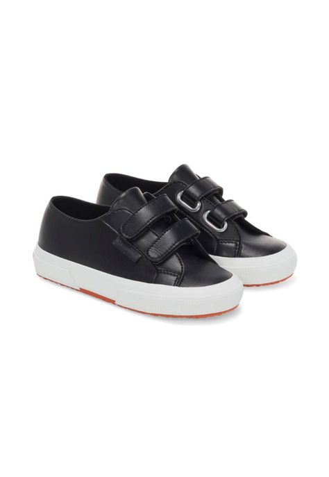 Zapatilla Kids 2750 Vegan Faux Leather Black White-1