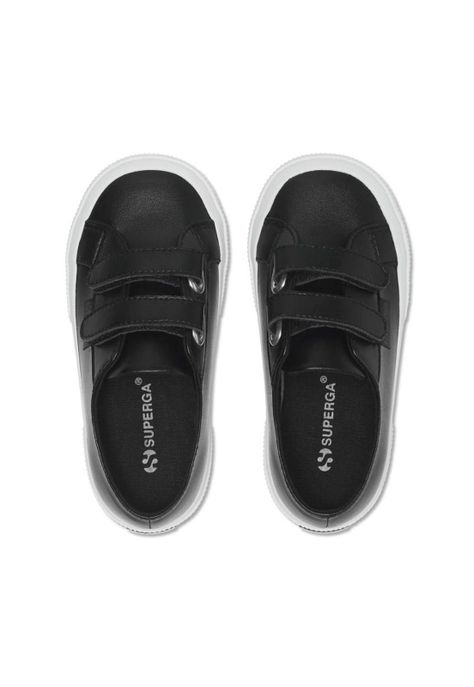 Zapatilla Kids 2750 Vegan Faux Leather Black White-3