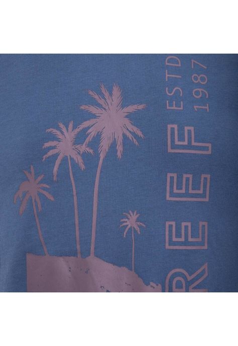 Polera Kids Palm Blue Burgundy-3