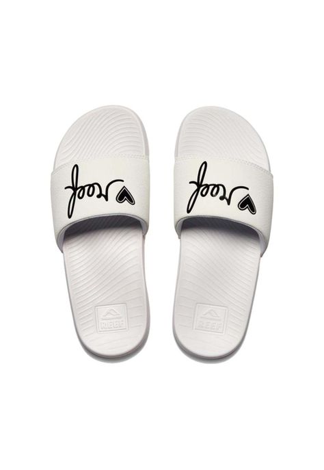 Sandalia Women One Slide White Black-1