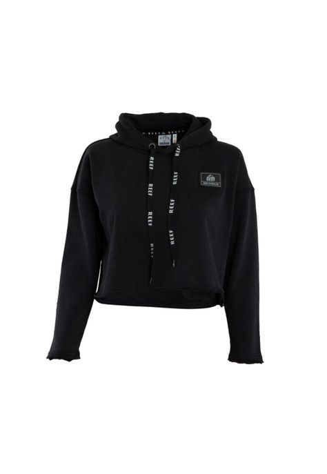 Poleron Crop Niña Dark Grey Print Back-0