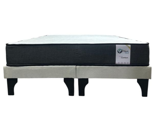 CAMA EUROPEA 2 PLAZAS CAPITONEADO BEIGE-2