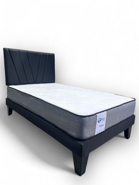 Cama plaza y media en V negro-1
