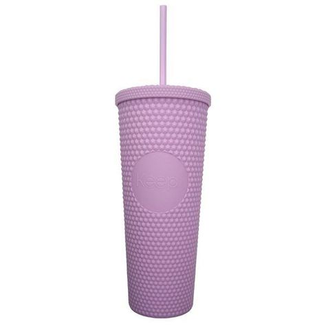 Vaso Tumbler Venti con Bombilla Lila Keep -0