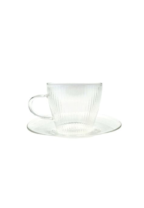 Set 4 Tazas con Plato Espresso Glasso-1