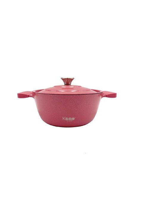 Batería De Cocina 7 Piezas Rosada-1