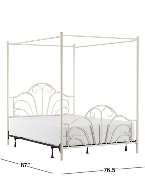 Cama Vintage 2 plazas modelo Luis XV blanca-4