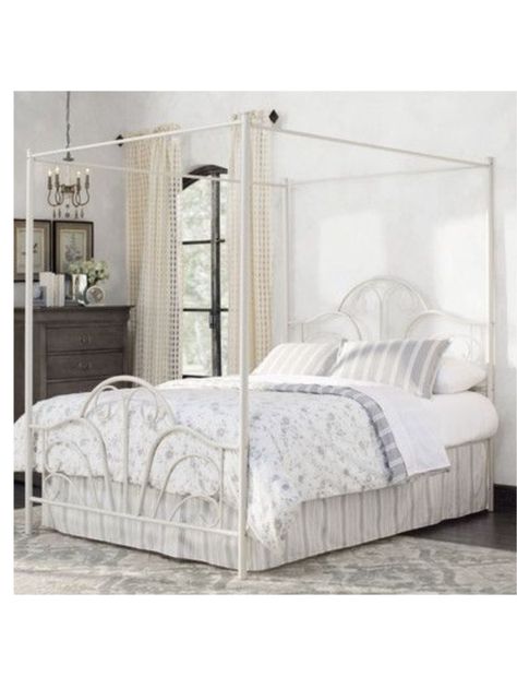 Cama Vintage 2 plazas modelo Luis XV blanca-1