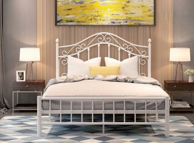 Cama hierro forjado Amadeus Blanca 1 1/2-1