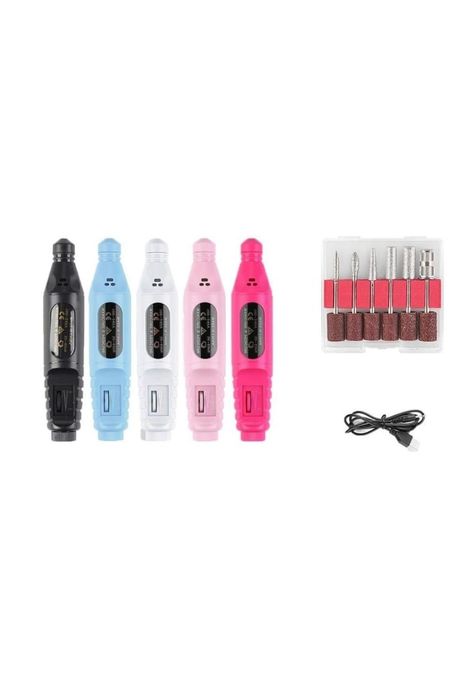 Torno Para Manicure 3000rpm + Set De Fresas Brocas-1
