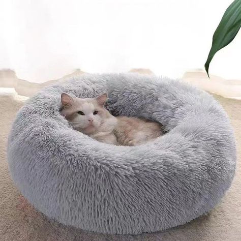 Cama Antiestrés De Felpa Suave Para Mascotas 60cm Perro Gato-5