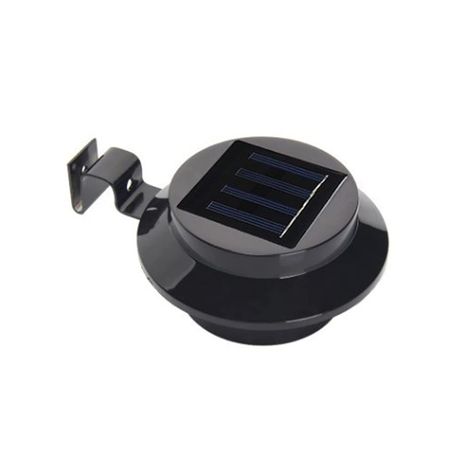 Foco led redondo con panel solar 1.2v negro-0