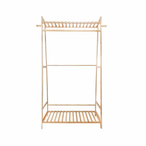 Perchero organizador de madera 80x40x145 cm-0