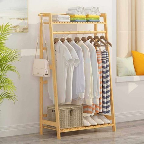 Perchero organizador de madera 80x40x145 cm-4