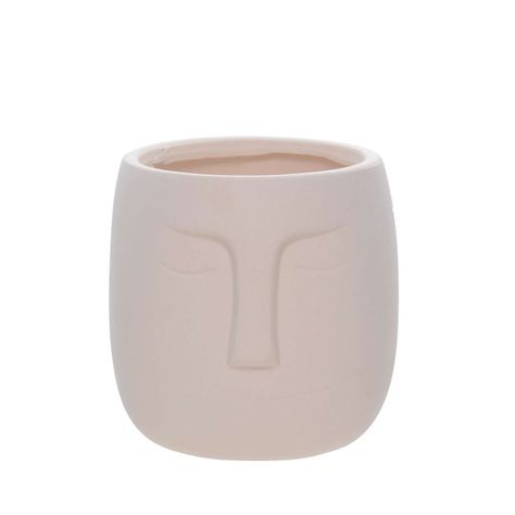 Macetero de cerámica Beige 14 cm-0