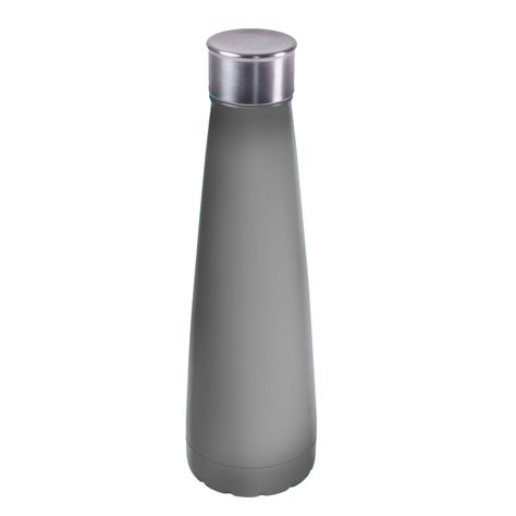 Botella térmica de acero inoxidable plateado-3