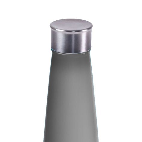 Botella térmica de acero inoxidable plateado-5