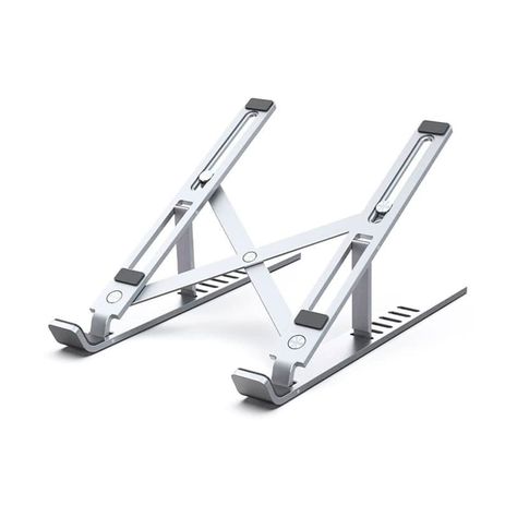Soporte alzador plegable para notebook de aluminio-0