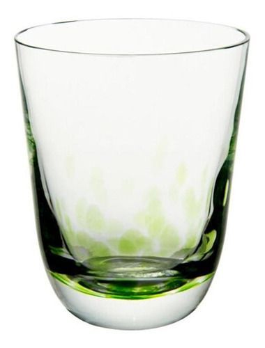 Vaso de vidrio detalles verdes fabricado en polonia-0