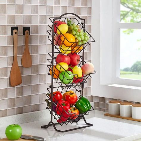 Organizador de cocina 3  niveles metálico-2