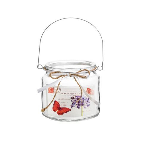 Porta velas de vidrio diseño mariposas 10 cm-1