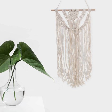 Telar de macramé blanco 73 cm-3