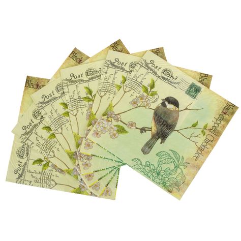 Pack 4 Paquetes De Servilletas Diseño Pájaro-1