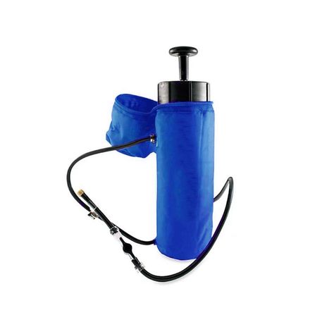 Botella deportiva con pulverizador de agua azul-0