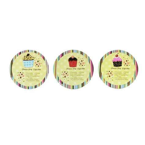 Set de 3 canister redondos de metal diseño cupcakes-2