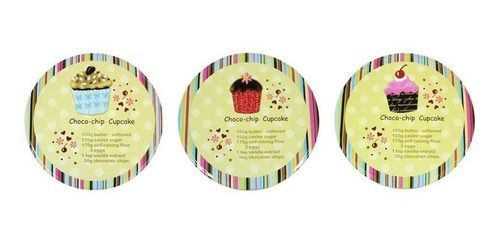 Set de 3 canister redondos de metal diseño cupcakes-4
